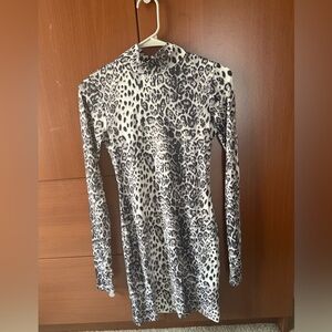 Forever 21 Animal Print Top - Black and Gray
